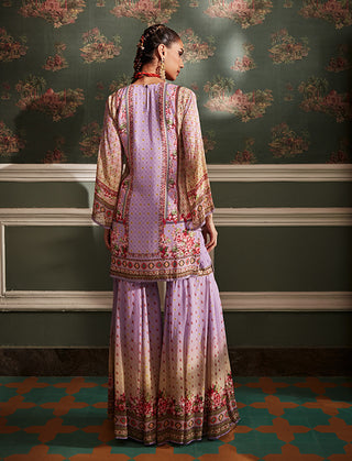 Kalista-Zareen Lilac Gharara Set-INDIASPOPUP.COM