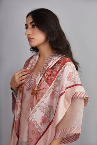 Torani-Blush Pink Gulbahari Aafiya Scarf-INDIASPOPUP.COM