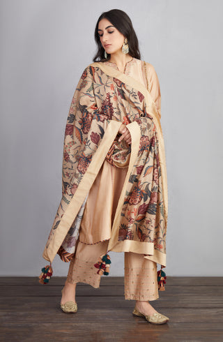 Torani-Natural Beige Chandan Kashish Kurta Set-INDIASPOPUP.COM