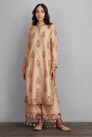 Torani-Natural Beige Chandan Falgun Kurta Set-INDIASPOPUP.COM