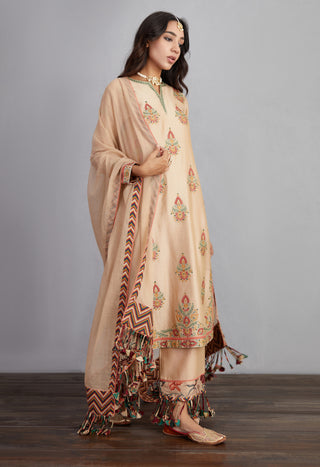 Torani-Natural Beige Chandan Falgun Kurta Set-INDIASPOPUP.COM