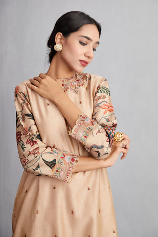 Torani-Natural Beige Chandan Urvi Kurta Set-INDIASPOPUP.COM