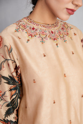 Torani-Natural Beige Chandan Urvi Kurta Set-INDIASPOPUP.COM