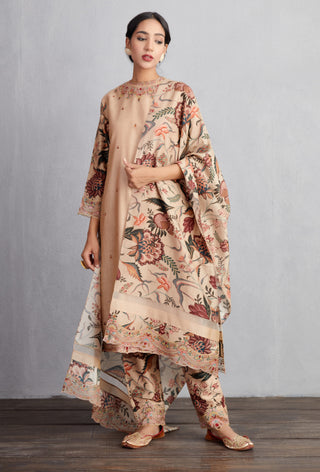 Torani-Natural Beige Chandan Urvi Kurta Set-INDIASPOPUP.COM