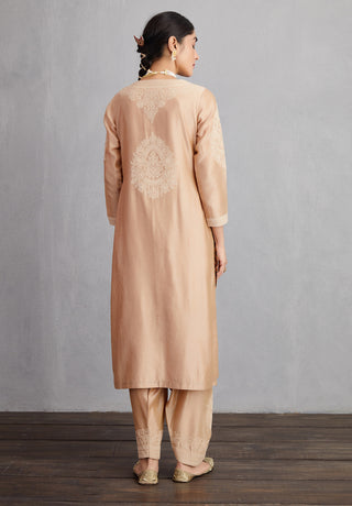 Torani-Natural Beige Chandan Revaa Kurta Set-INDIASPOPUP.COM