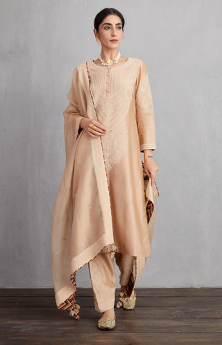 Torani-Natural Beige Chandan Revaa Kurta Set-INDIASPOPUP.COM