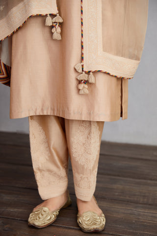 Torani-Natural Beige Chandan Revaa Kurta Set-INDIASPOPUP.COM