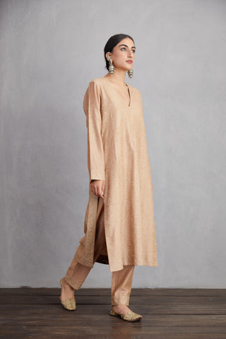 Torani-Natural Beige Chandan Revaa Kurta Set-INDIASPOPUP.COM