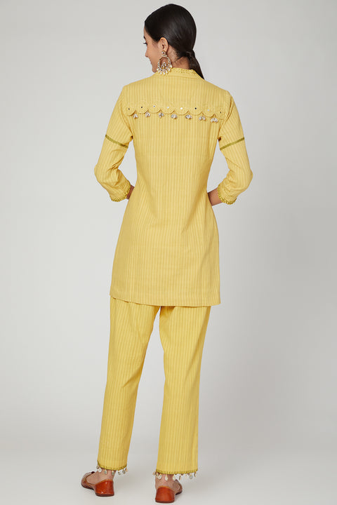 The Right Cut-Sunset Jasmine Short Kurta Pants Set-INDIASPOPUP.COM