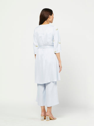 Meadow-Mist Embroidered Tunic Set-INDIASPOPUP.COM