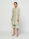 Meadow-Green Embroidered Tunic Set-INDIASPOPUP.COM