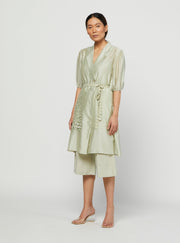 Meadow-Green Embroidered Tunic Set-INDIASPOPUP.COM