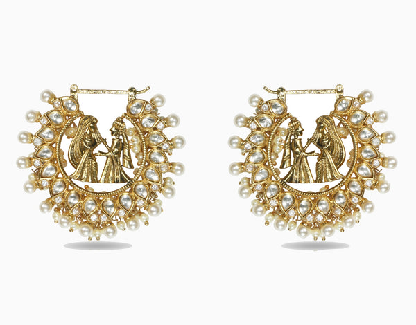 Buy Sushree-The perfect choice Gold Plated Rajasthani Bridal Dulhan Wedding  Chandbali Earrings And Maangtikka Set For Women And Girls at Amazon.in