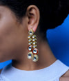 Tizora-Long Kundan Earrings-INDIASPOPUP.COM