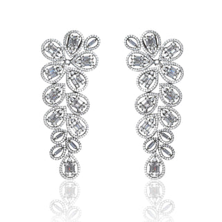 Tizora-Dancing Pears Diamond Earrings-INDIASPOPUP.COM