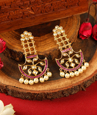 Tizora-Long Maharani Earrings-INDIASPOPUP.COM