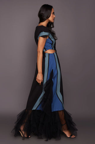 Deepika Arora-Black Layered Dress-INDIASPOPUP.COM