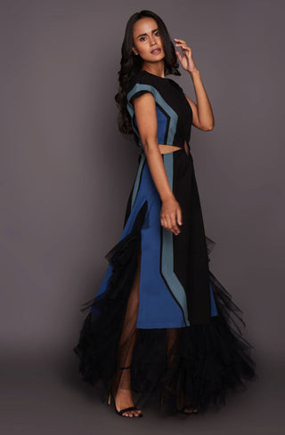 Deepika Arora-Black Layered Dress-INDIASPOPUP.COM