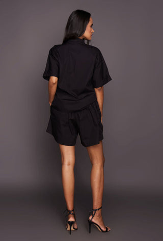 Deepika Arora-Black Box Fit Shirt With Shorts-INDIASPOPUP.COM