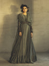 Parul And Preyanka-Sage Anarkali With Dupatta & Belt-INDIASPOPUP.COM