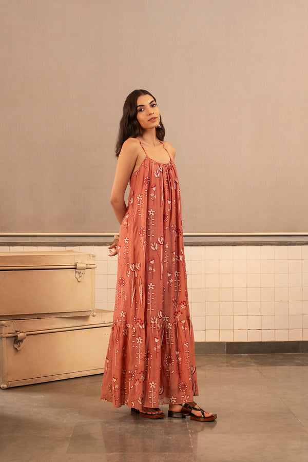 Payal Pratap-Pink Etta Strappy Dress-INDIASPOPUP.COM