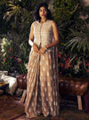 Bhumika Sharma - Beige Jacket Blouse And Saree Set - INDIASPOPUP.COM
