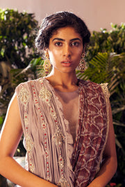 Bhumika Sharma - Lilac Double Drape Anarkali - INDIASPOPUP.COM