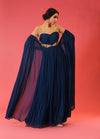 Megha & Jigar-Teal Blue Gown-INDIASPOPUP.COM