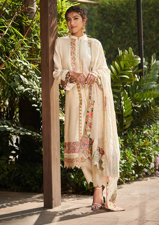 Varun Bahl-Ivory Chanderi Kurta Set-INDIASPOPUP.COM
