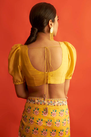 Saksham & Neharicka-Yellow Saree With Blouse-INDIASPOPUP.COM