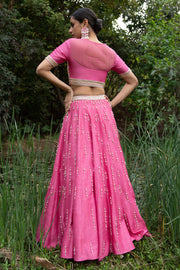 Saksham & Neharicka-Pink Padmaja Blouse-INDIASPOPUP.COM