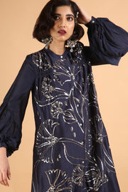 Midnight Blue Long Sequin Dress