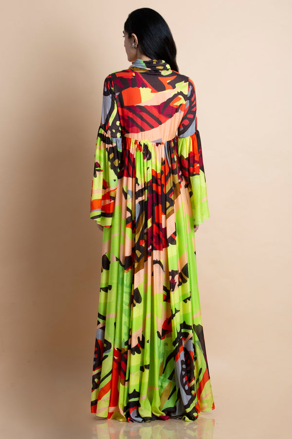 Saksham & Neharicka-Multi Printed And Embroidered Dress-INDIASPOPUP.COM