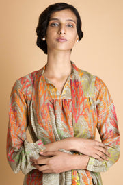 Saksham & Neharicka - Beige Printed Dress - INDIASPOPUP.COM