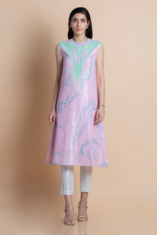 Saksham & Neharicka-Gelato Printed & Embroidered Kurta-INDIASPOPUP.COM