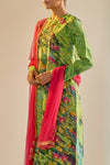 Saksham & Neharicka-Green Printed & Embroidered Sharara Set-INDIASPOPUP.COM