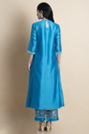 Saksham & Neharicka-Skydive Blue Embroidered Kurta-INDIASPOPUP.COM