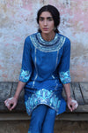 Saksham & Neharicka-Blue Embroidered Kurta Set-INDIASPOPUP.COM