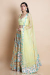 Saksham & Neharicka-Yellow Embroidered Lehenga Set-INDIASPOPUP.COM