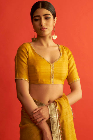 Saksham & Neharicka-Yellow Saree With Blouse-INDIASPOPUP.COM