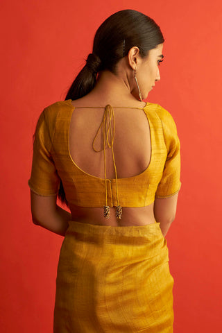 Saksham & Neharicka-Yellow Saree With Blouse-INDIASPOPUP.COM