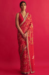 Saksham & Neharicka-Red Saree With Blouse-INDIASPOPUP.COM