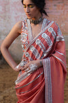 Saksham & Neharicka-Coral Embroidered Saree-INDIASPOPUP.COM