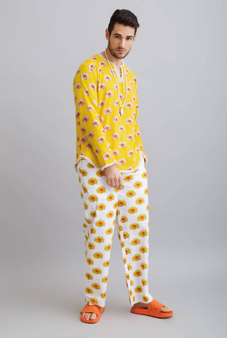 Nautanky-Daisy Printed Boho Shirt With Trouser-INDIASPOPUP.COM