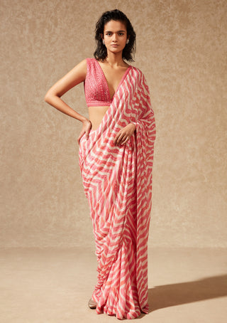 Chamee And Palak-Pink Embroidered Akira Saree-INDIASPOPUP.COM