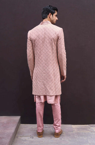 Charu & Vasundhara-Rohak Pink Jacket With Pants-INDIASPOPUP.COM