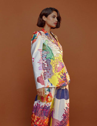 Advait-Multicolor Embroidered Blazer-INDIASPOPUP.COM