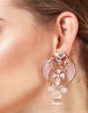 Outhouse-Rose Gold Apolline Tusk Earrings-INDIASPOPUP.COM
