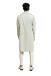 Kunal Rawal-Mint Yoke Chevron Highlighted Kurta-INDIASPOPUP.COM