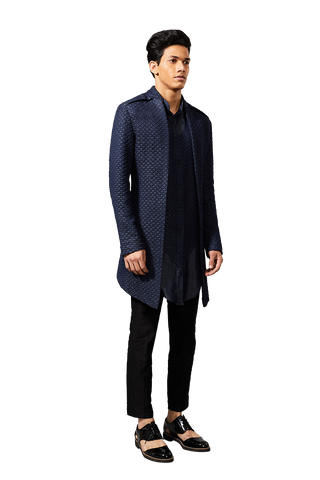 Kunal Rawal-Blue Flat Arrow Jacket-INDIASPOPUP.COM